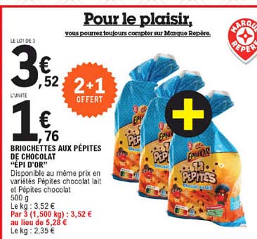 briochettes aux pépites de chocolat "épi d'or"