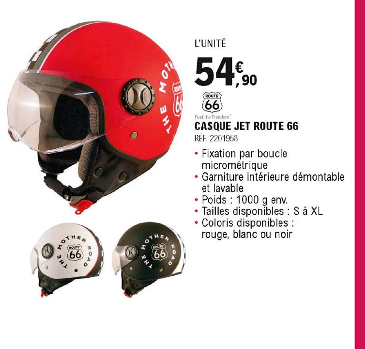 casque jet route 66