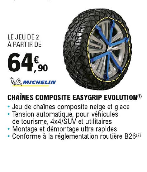 chaînes composite easygrip evolution michelin