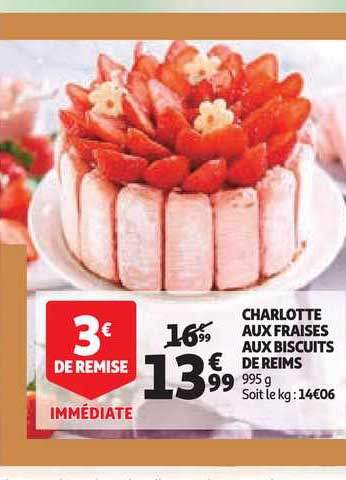 charlotte aux fraises aux biscuits de reims