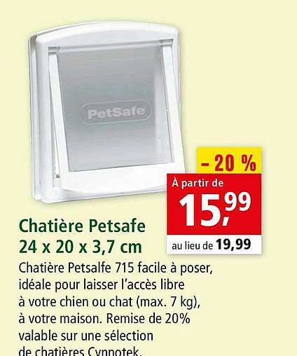 chatière petsafe 24 x 20 x 3,7 cm