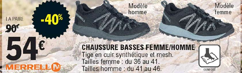 Chaussure Basses Femme-homme Merrell