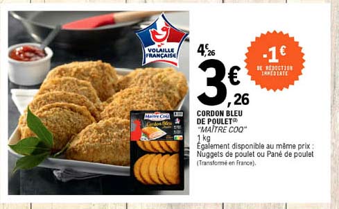 cordon bleu de poulet "maître coq"