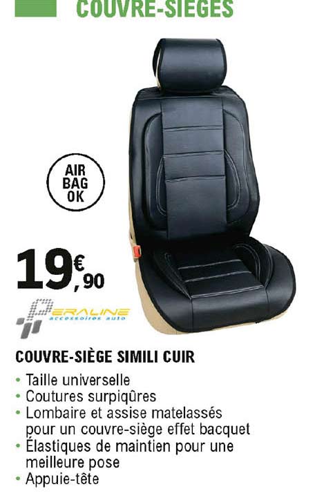 couvre-siège simili cuir