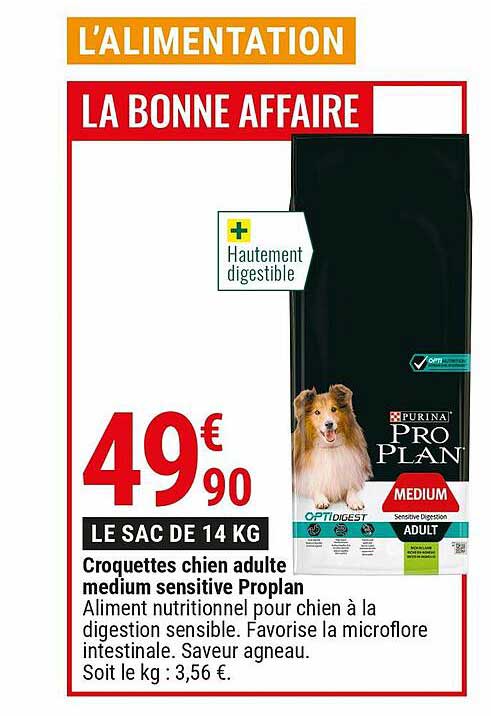Croquettes Chien Adulte Medium Sensitive Proplan