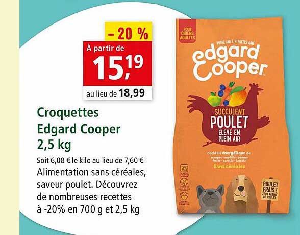 croquettes edgard cooper 2,5 kg