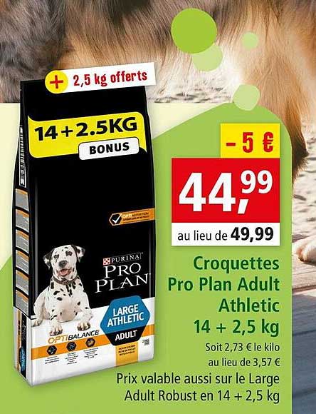 Croquettes Pro Plan Adult Athletic 14 + 2,5 Kg