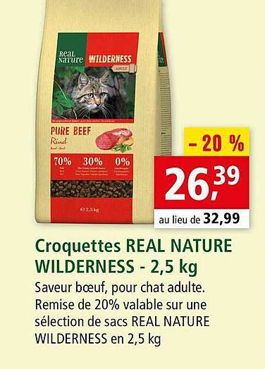 croquettes real nature wilderness - 2,5 kg