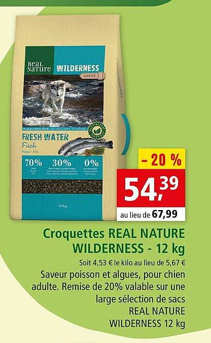 croquettes real nature wilserness - 12 kg