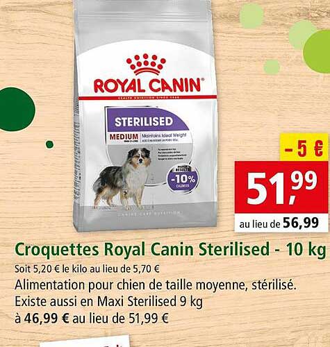 croquettes royal canin sterilised - 10 kg