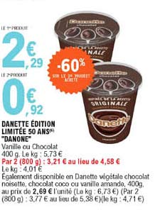 danette édition limitée 50 ans "danone"
