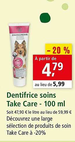 dentifrice soins take carte - 100 ml