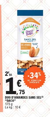 duo d'amandes sans sel "daco"
