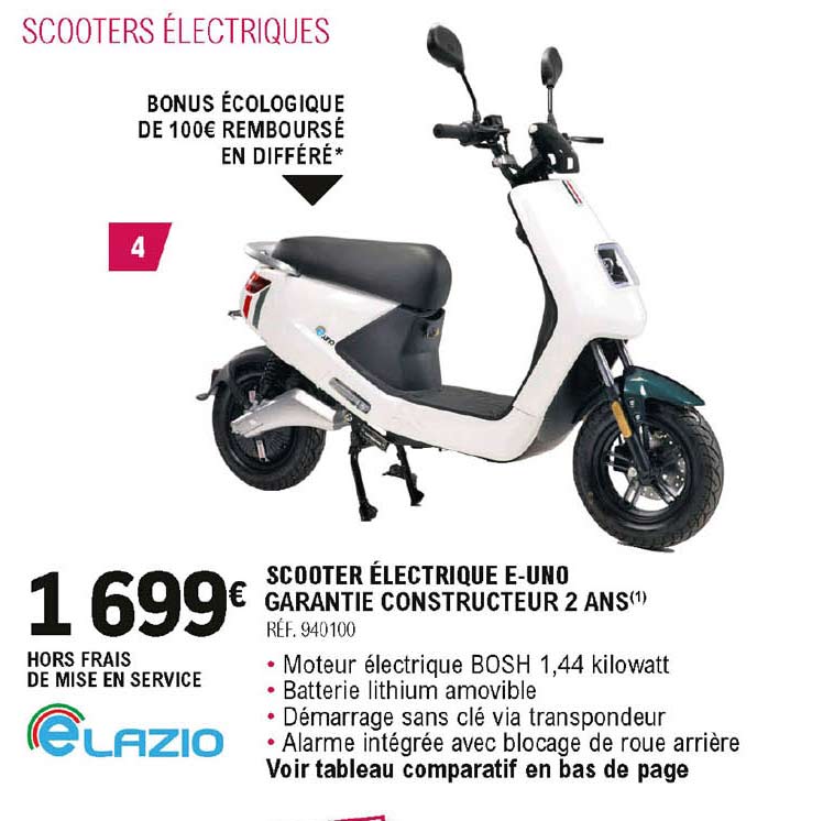 Elazio Scooter électrique E-uno