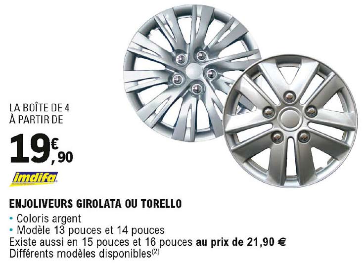 enjoliveurs girolata ou torello imdifa