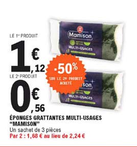 éponges grattantes multi-usages "mamison"