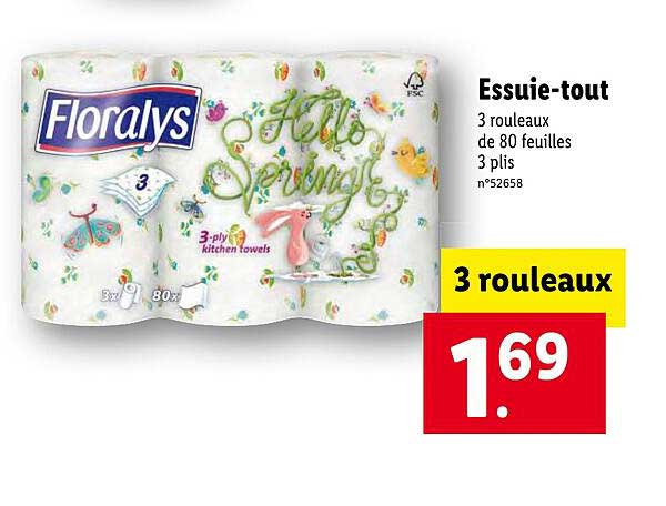 essuie-tout floralys