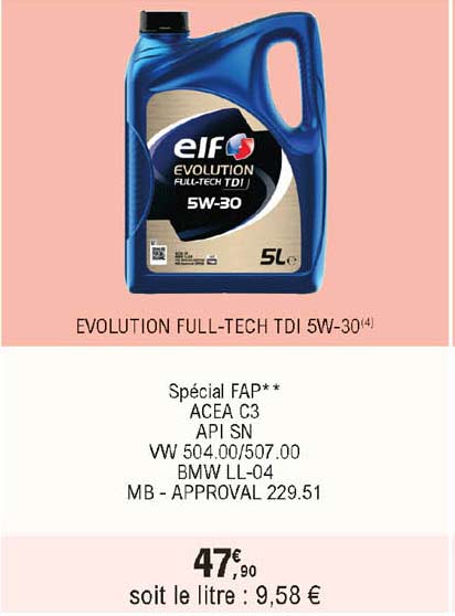 évolution full-tech tdi 5w-30