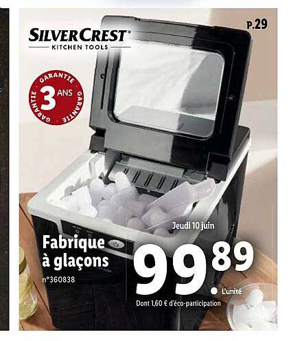 fabrique à glaçons silver crest