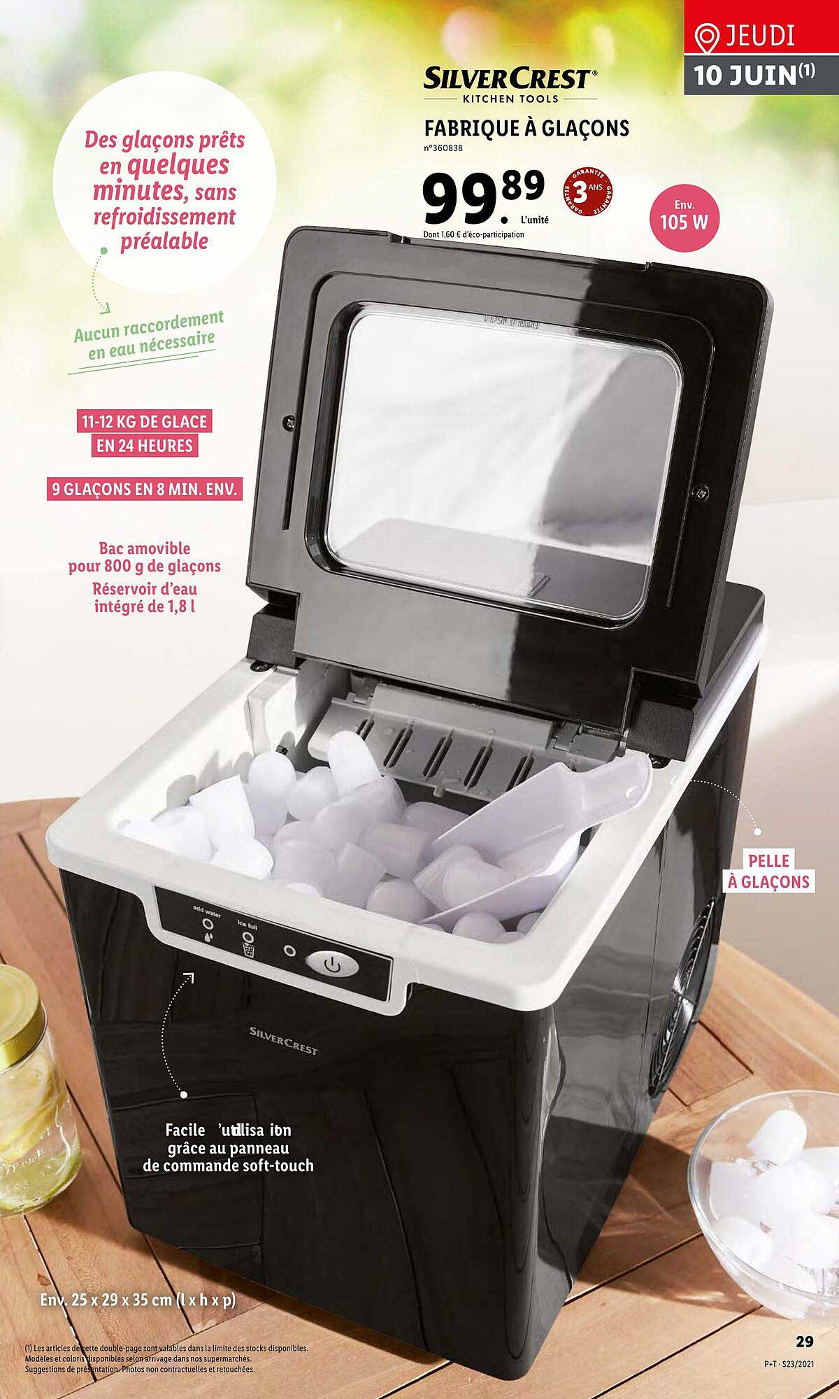 fabrique à glaçons silver crest