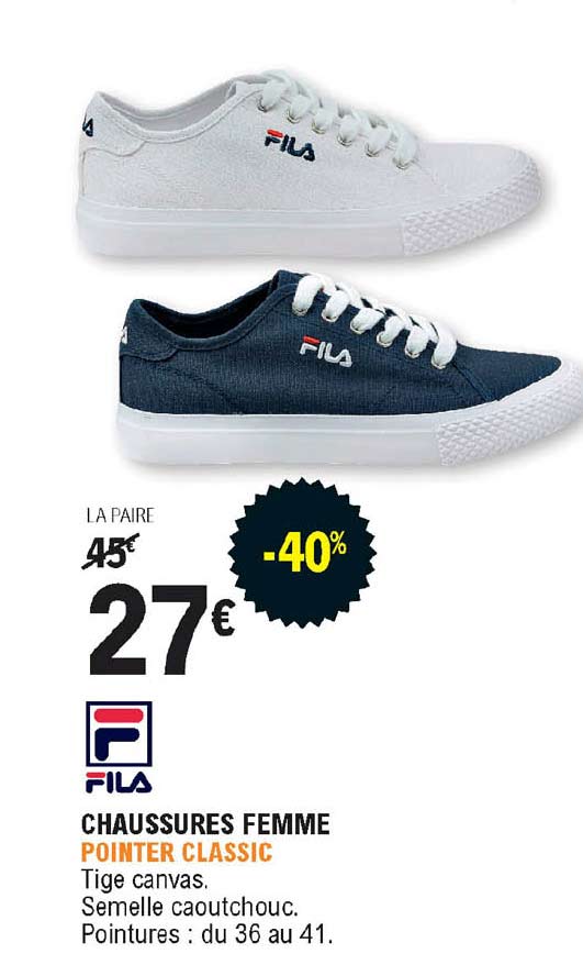 fila chaussures femme pointer classic