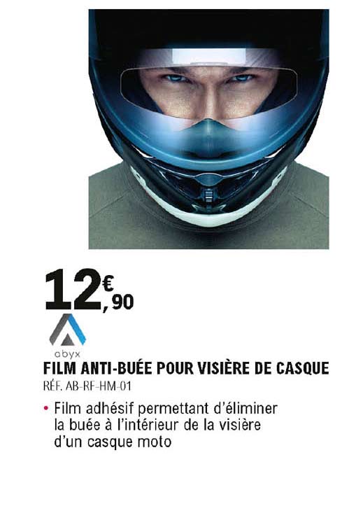 film anti-buée pour visière de casque obyx