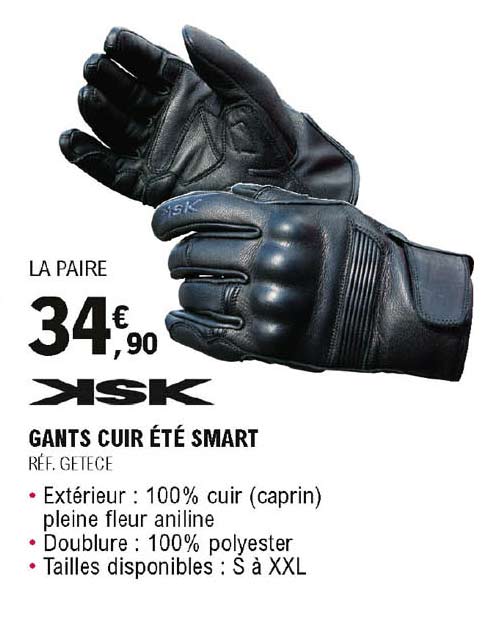 Gants Cuir été Smart Ksk