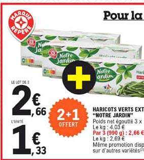 haricots verts "notre jardin"