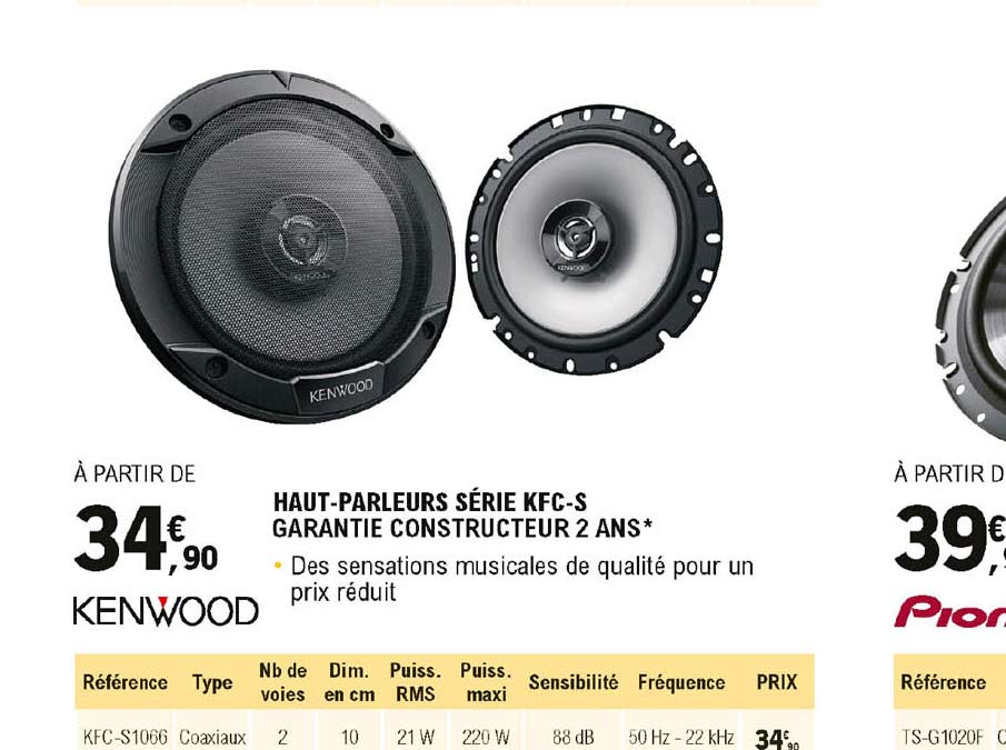 haut-parleurs série kfc-s kenwood