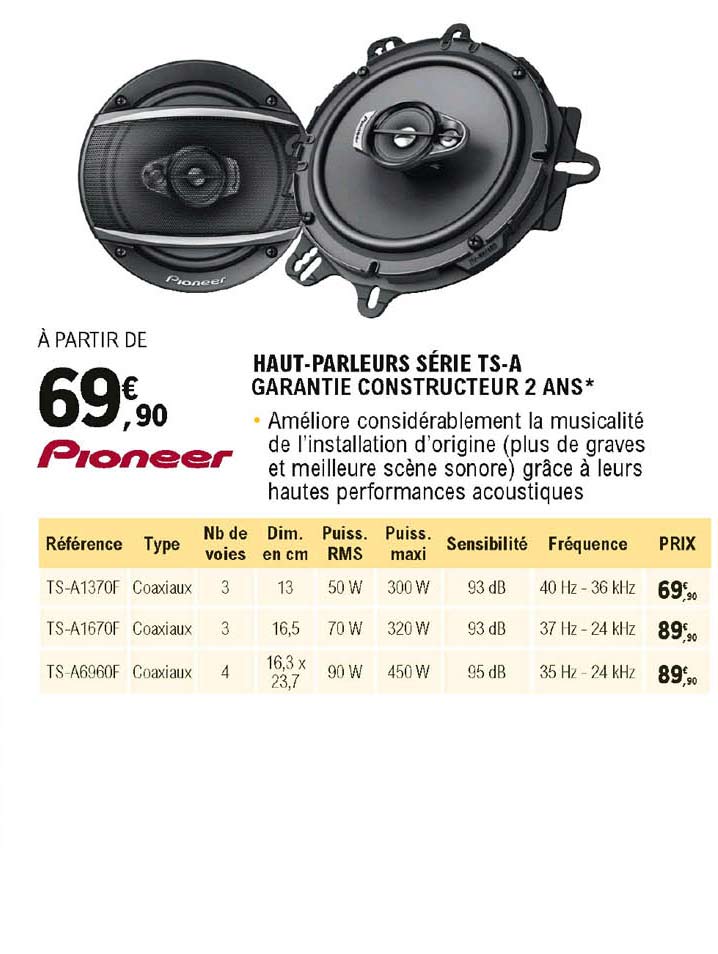 haut-parleurs série ts-a pioneer