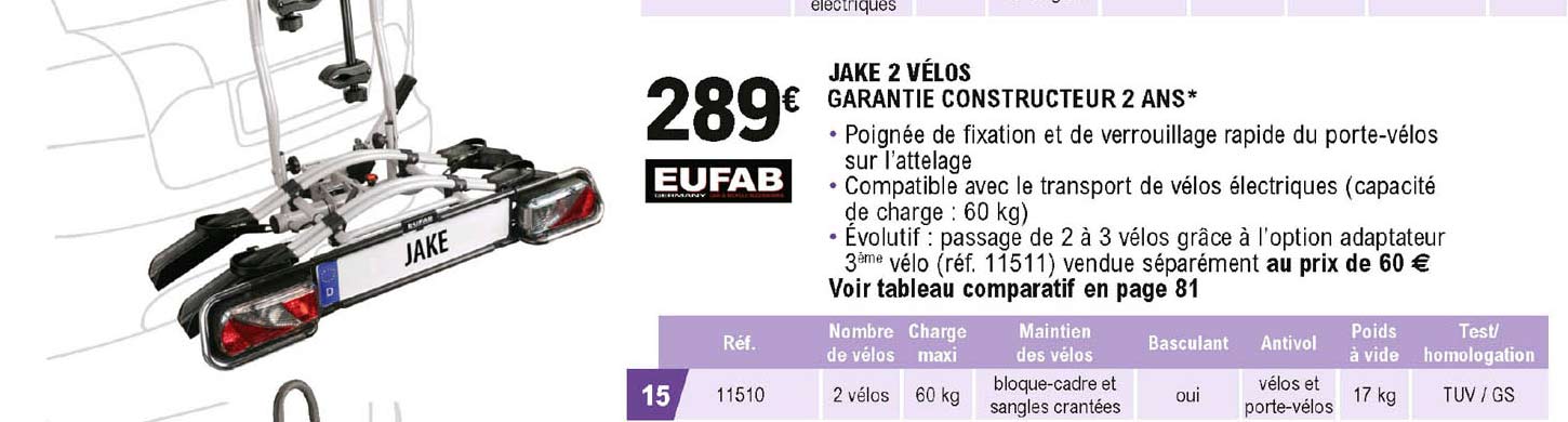 jake 2 vélos eufab