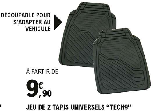 jeu de 2 tapis universels "tech9"