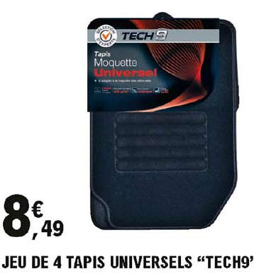 jeu de 4 tapis universels "tech9"