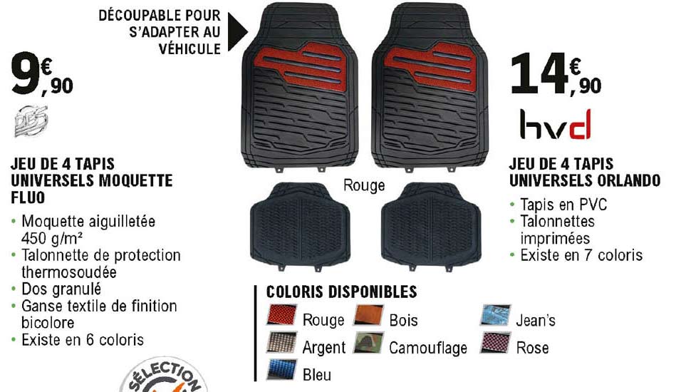 jeu de 4 tapis universels moquette fluo jeu de 4 tapis universels orlando hvcl