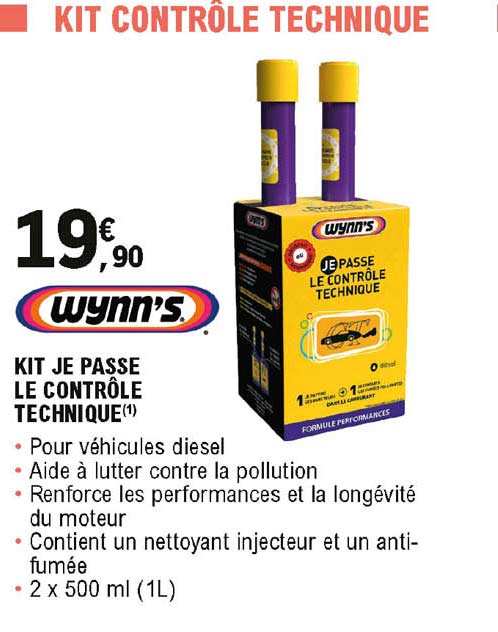 kit je passe le contrôle technique wynn's