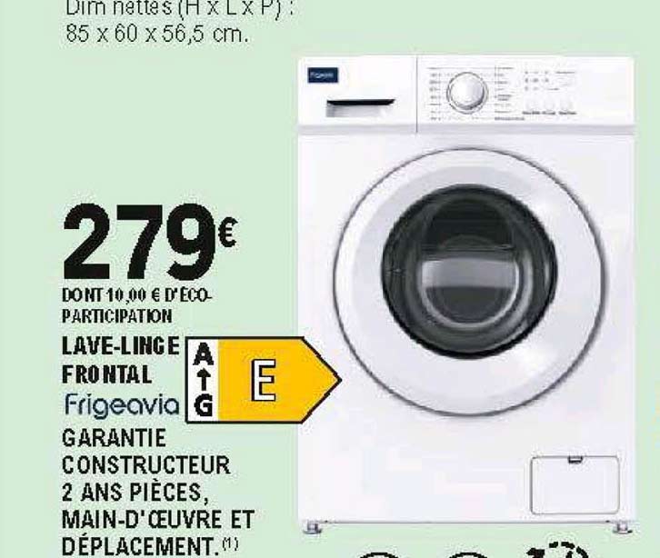 lave-linge frontal frigeavia