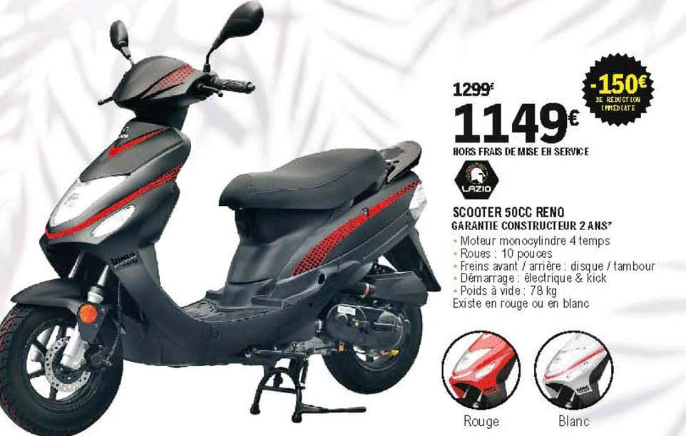 lazio scooter 50cc reno