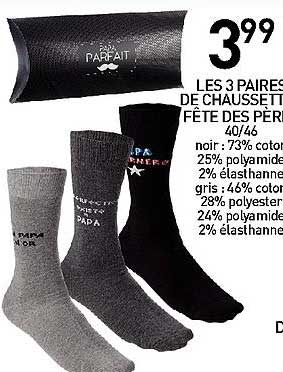 les 3 paires de chaussette fête des père