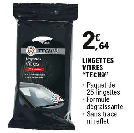 Lingettes Vitres "tech9"