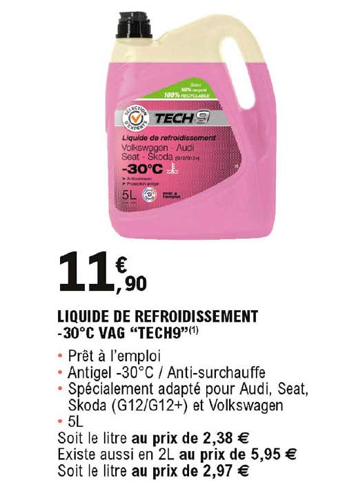 liquide de refroidissement -30°c vag "tech9"