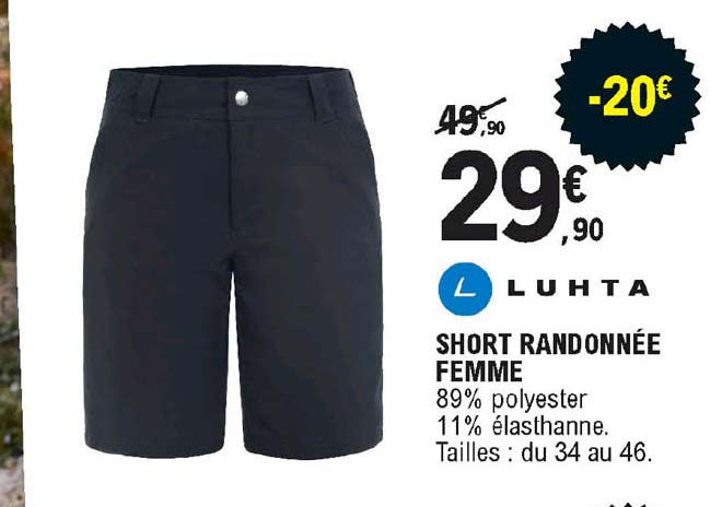 luhta short randonnee femme