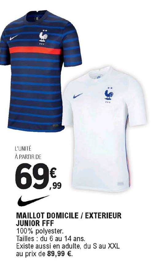 maillot domicile - exterieur junior off