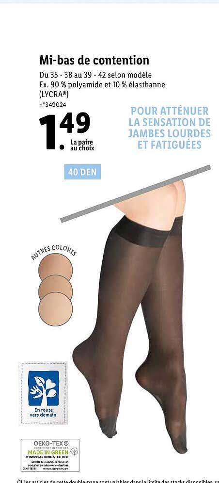 mi-bas de contention