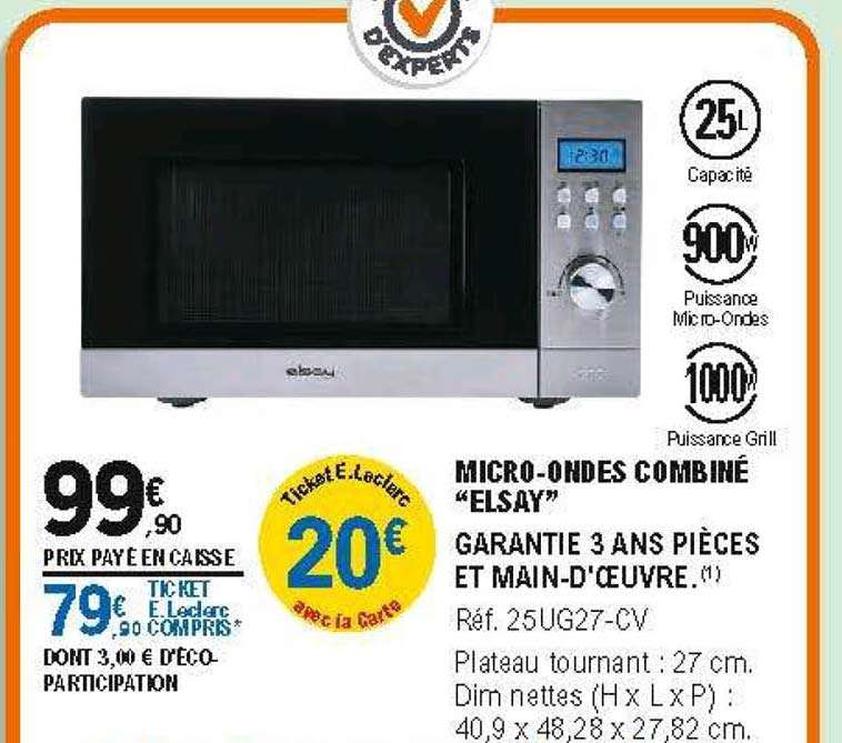 micro-ondes combiné "elsay"