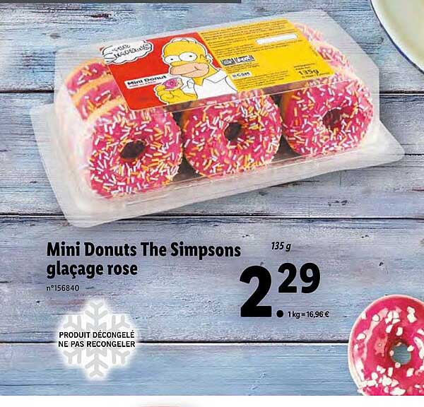 mini donuts the simpsons glaçage rose