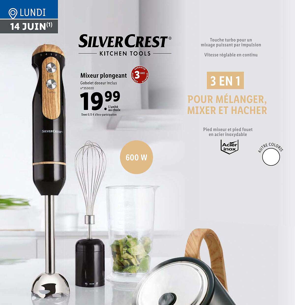 mixeur plongeant silver crest