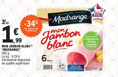mon jambon blanc "madrange"