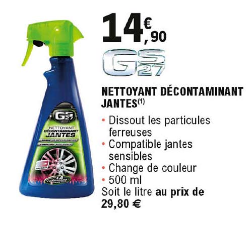 Nettoyant Décontaminant Jantes Gs27