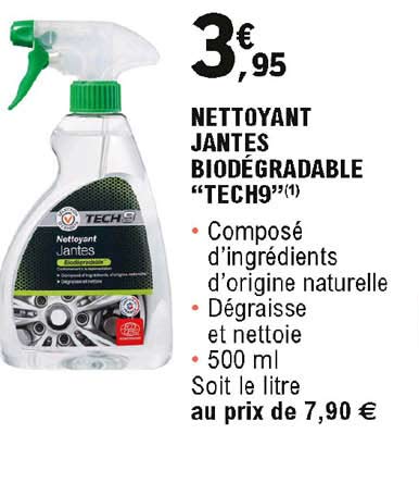 nettoyant jantes biodégradable "tech9"