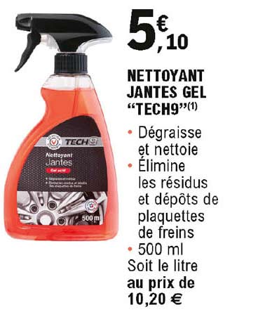 nettoyant jantes gel "tech9"